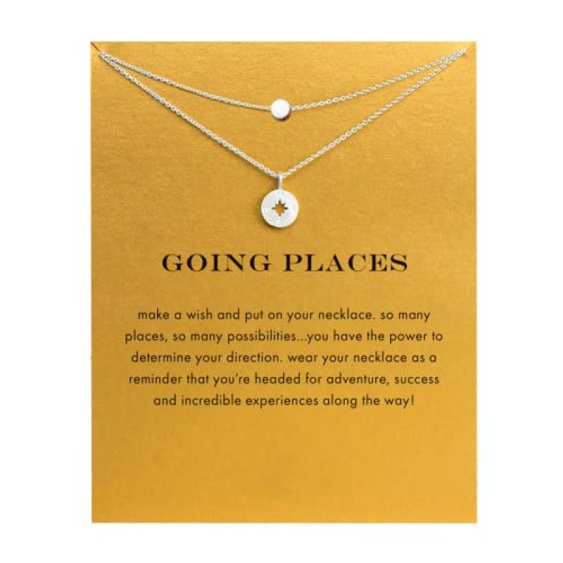 ZYAWP Compass Pendant Necklace