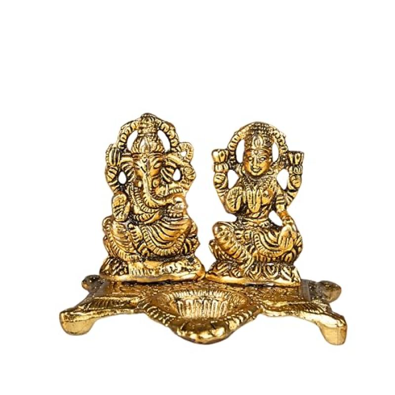 Wonder Care Lakshmi Ganesh Metal Statue