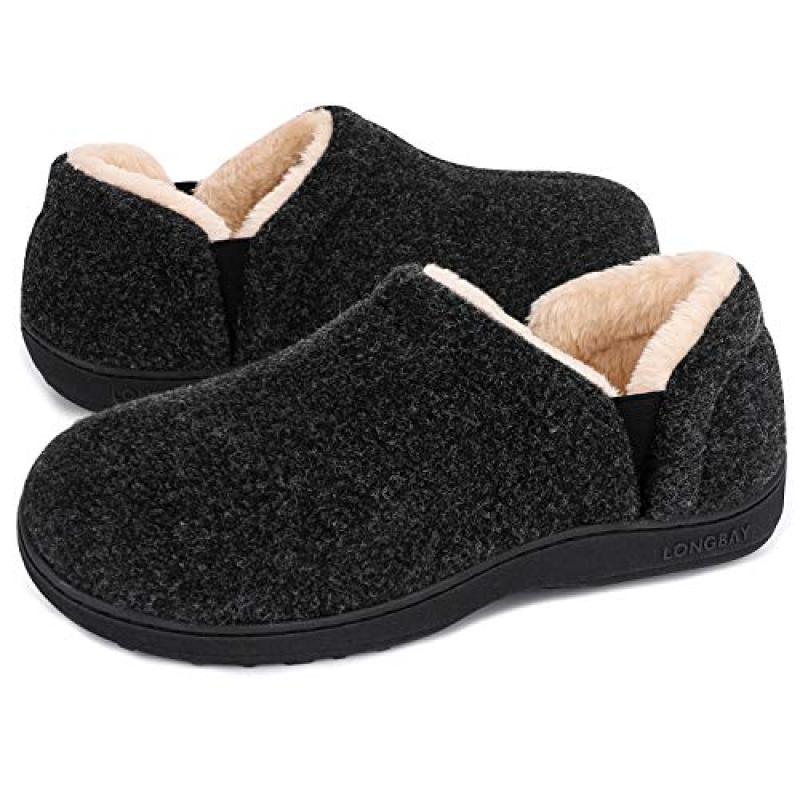 LongBay Men's Memory Foam Slippers