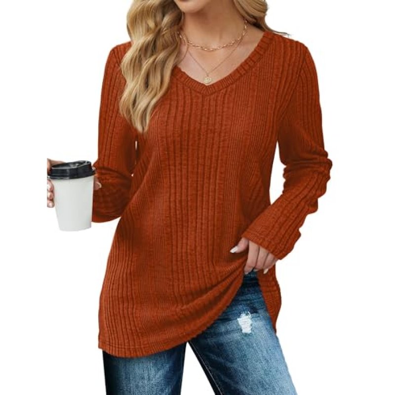 WIHOLL Long Sleeve Tops Women Lightweight Jumpers…