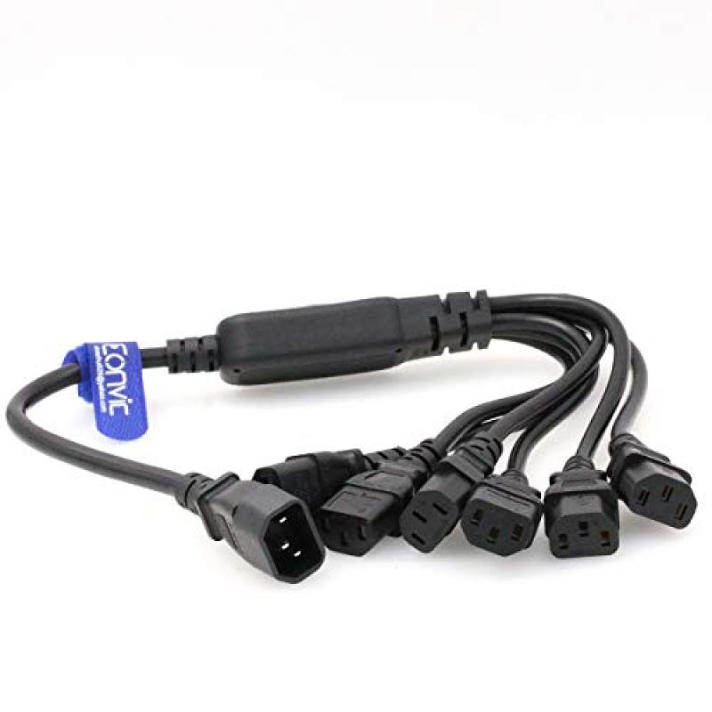 Eonvic IEC 320 C14 to 6 x C13 Y Splitter Cord
