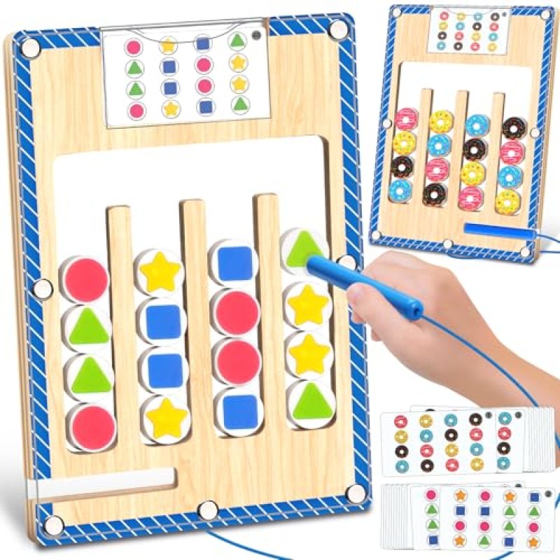 Wooden Magnetic Puzzles Maze for Kids
