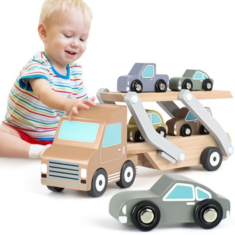 Wooden Car Transporter Toy