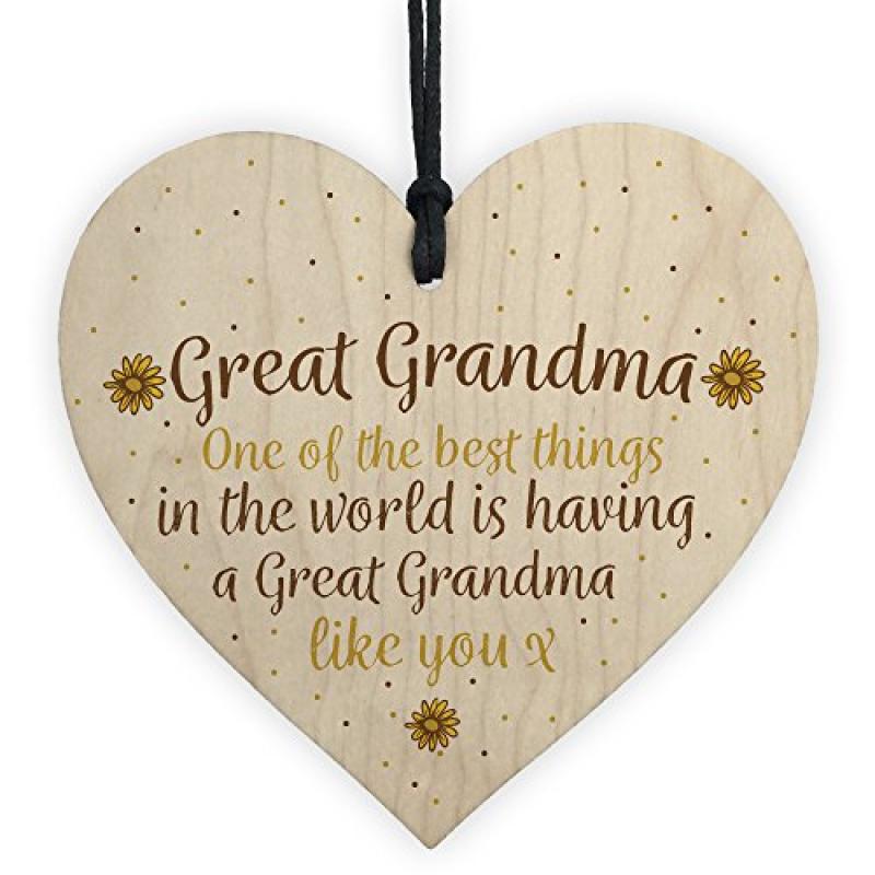 Wooden Heart Grandma Gift