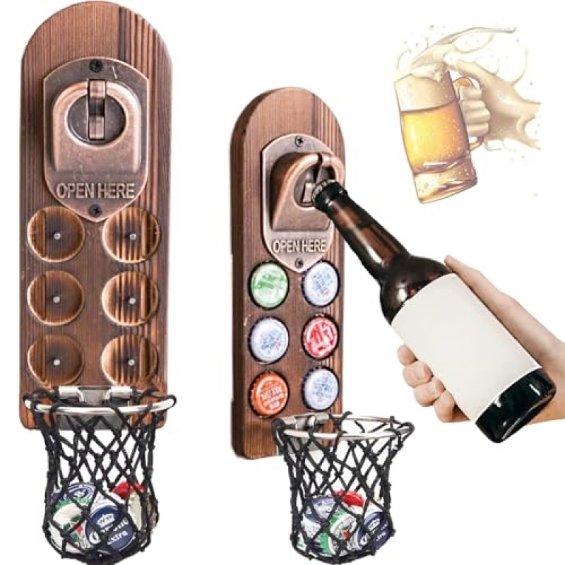 ZONSUSE Wooden Beer Bottle Openers with Magnetic…