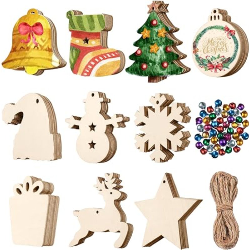 COVACURE Wooden Christmas Ornaments