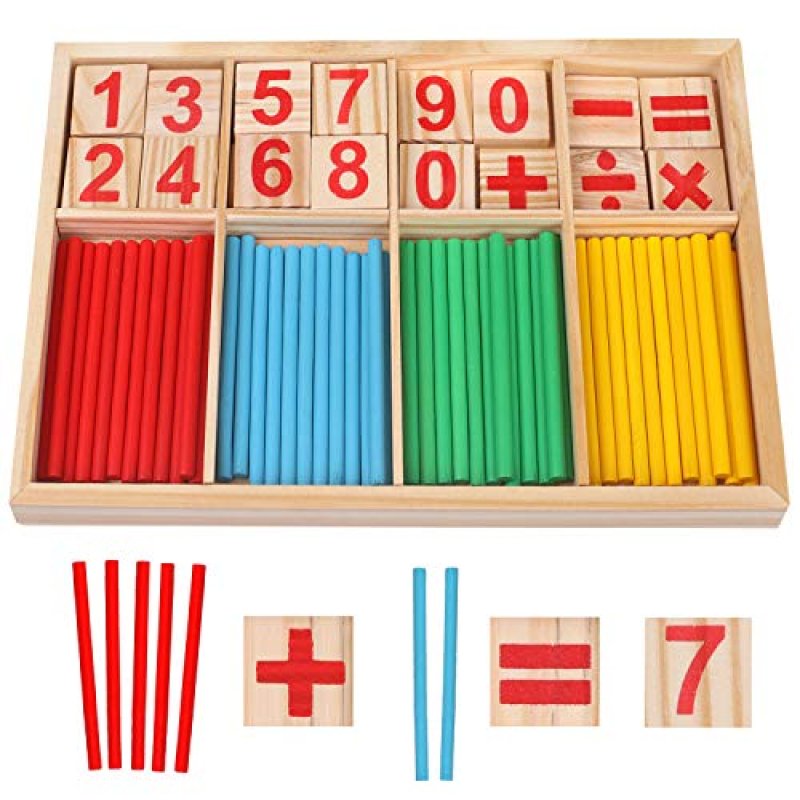 Wooden Counting Rods for Kids