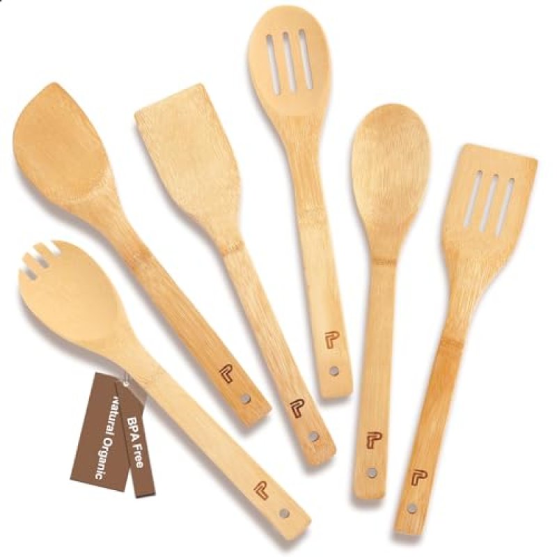 Wooden Spoons for Cooking,6 Piece Wooden Spoon…