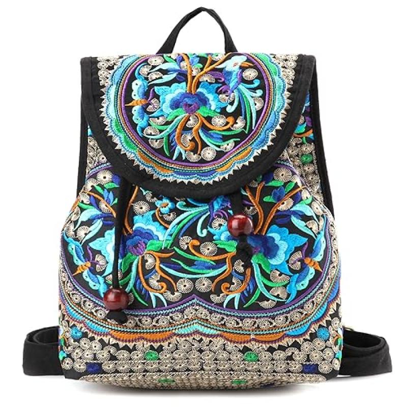 Goodhan Women's Vintage Embroidered Backpack