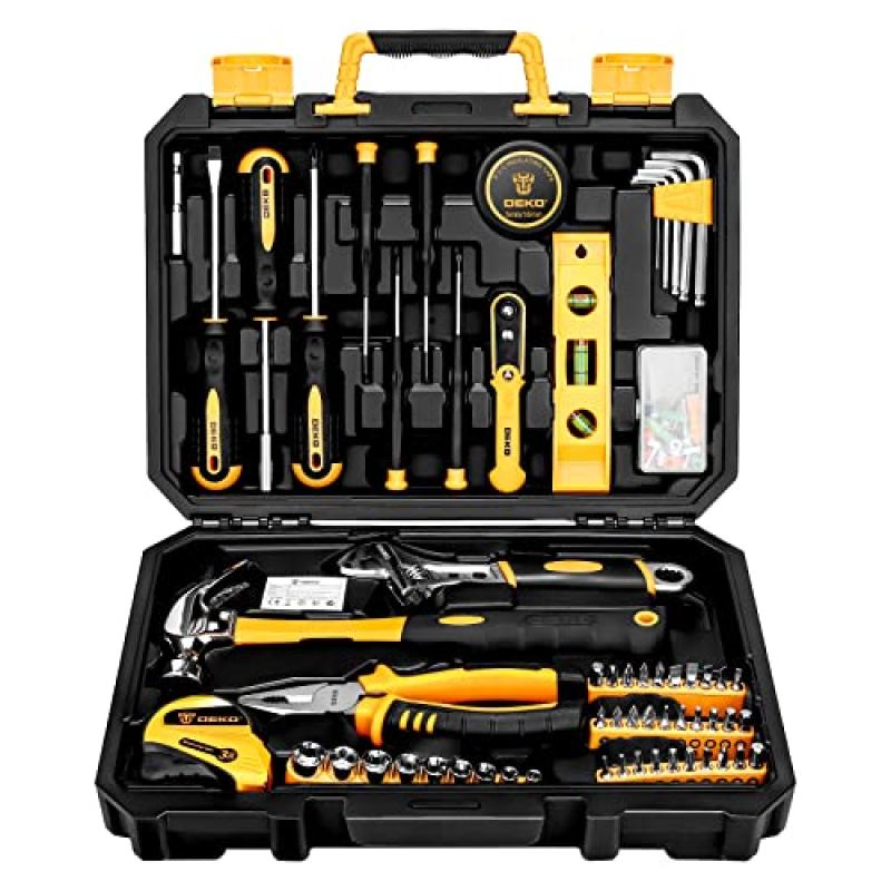 DEKO Tool Kit Set Box 100 Pieces Home Repair DIY…
