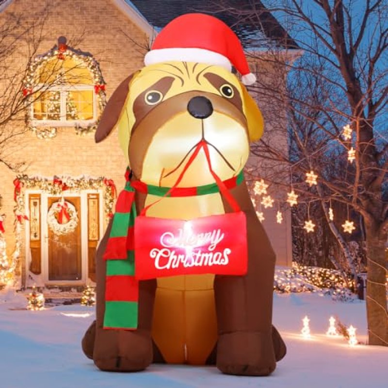 Goosh Christmas Inflatable Dog