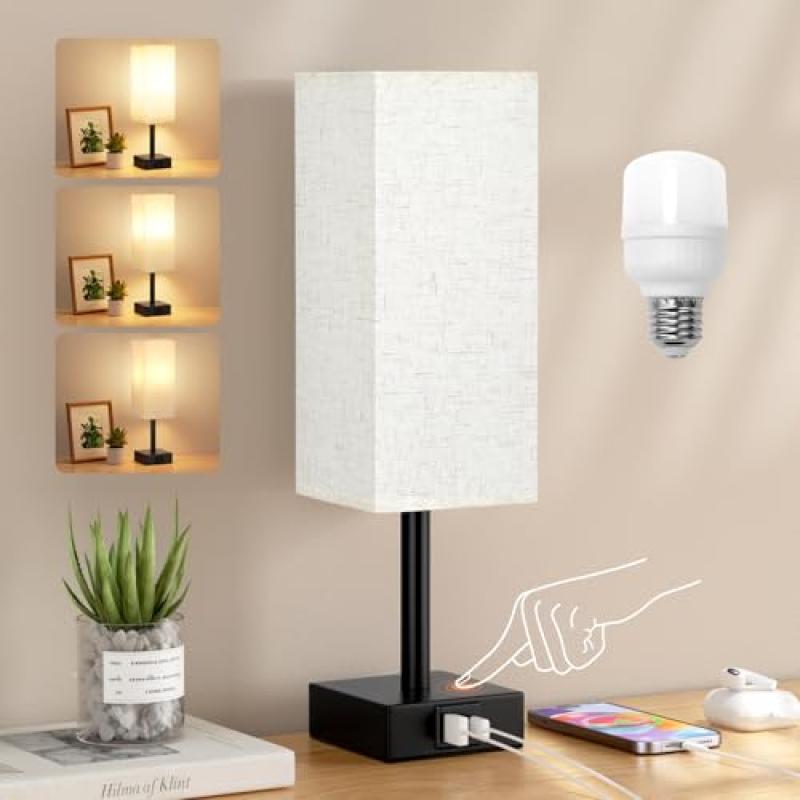 Aooshine Bedside Lamp with Touch Control