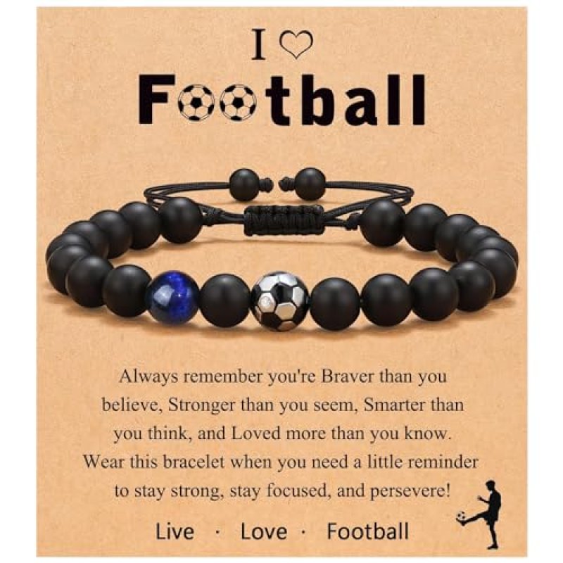 LINXINS Football Bracelets for Boys