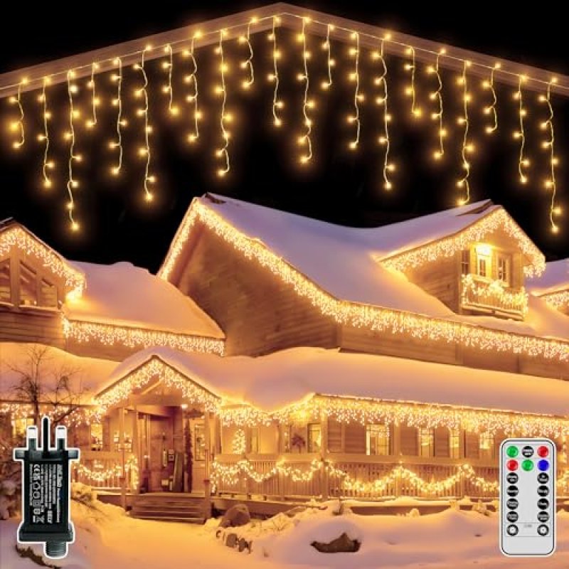 Hopexy Icicle Christmas Lights