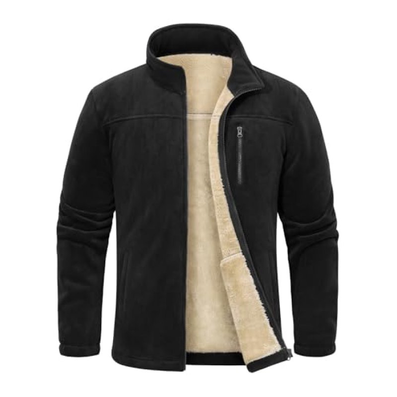 Voqeen Mens Fleece Jackets Full Zip Warm Winter…