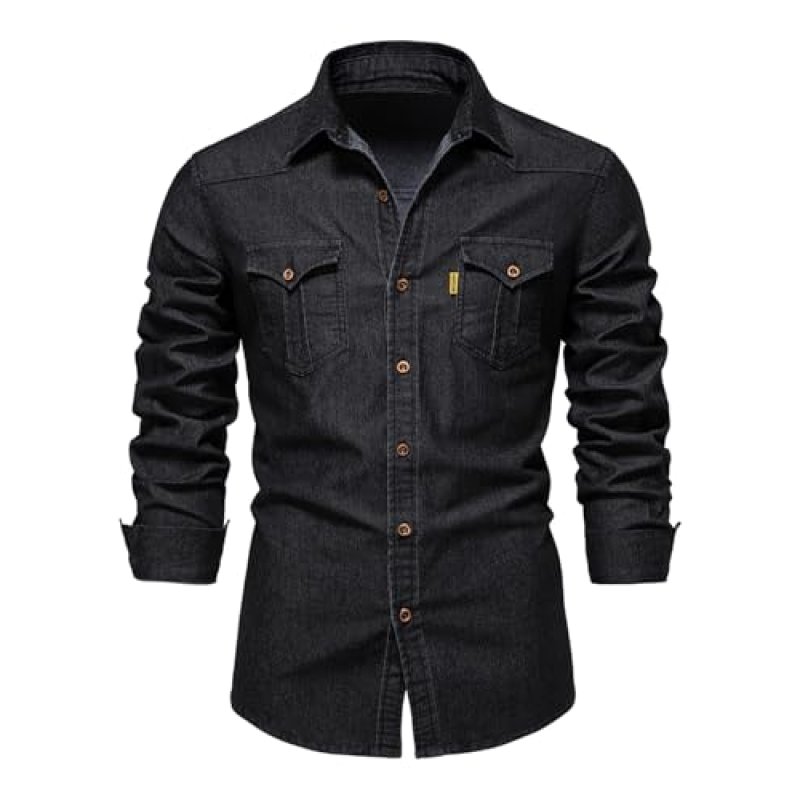 Morbuy Men's Denim Shirt