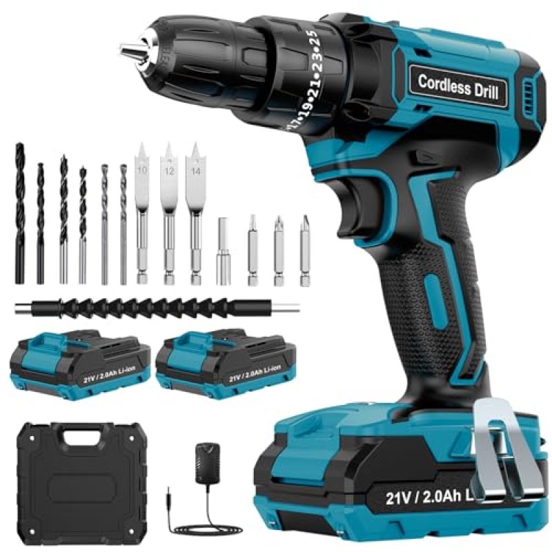 MHPRO Cordless Hammer Drill Set 21V