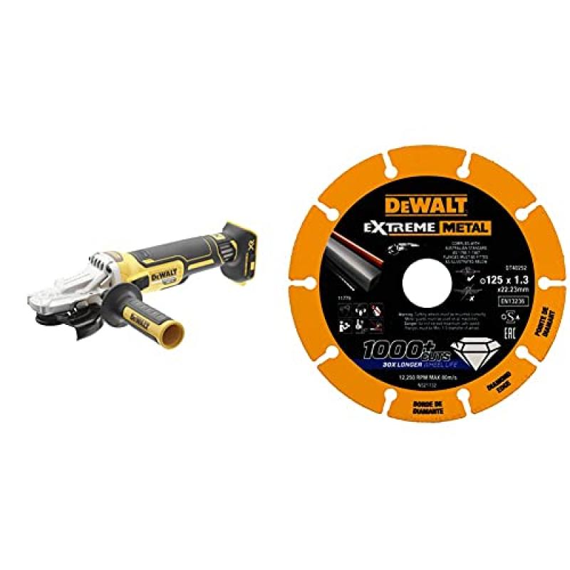 DEWALT Cordless XR Angle Grinder with Metal Cutting Disc