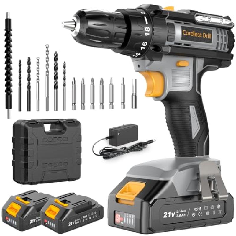 LEEIKOO Cordless Drill 21V Set