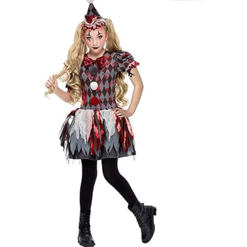 Forever Young Girls' Clown Costume