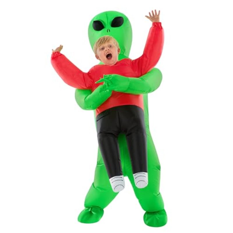 Morph Alien Costume Kids, Red Inflatable Alien…