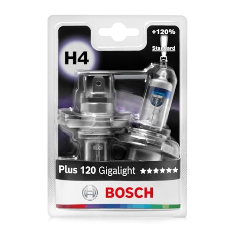 Bosch Halogen Headlight Bulb - Pack of 2