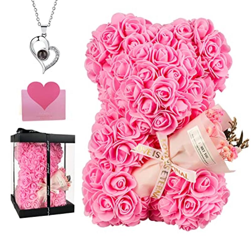 POHOMEGK Rose Bear Gift Set