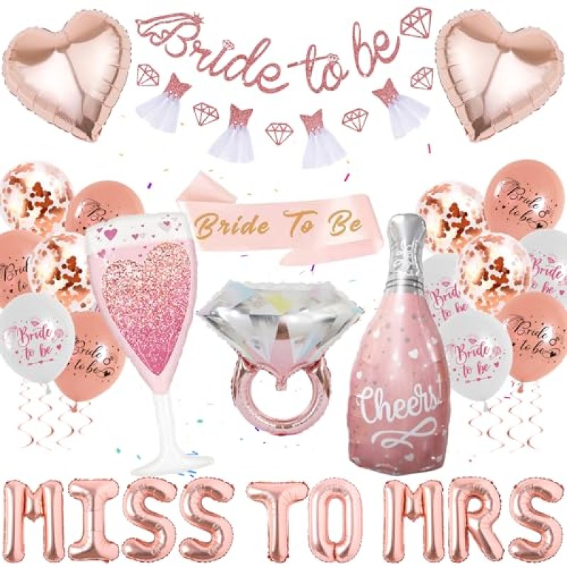 Rose Gold Hen Party Decorations