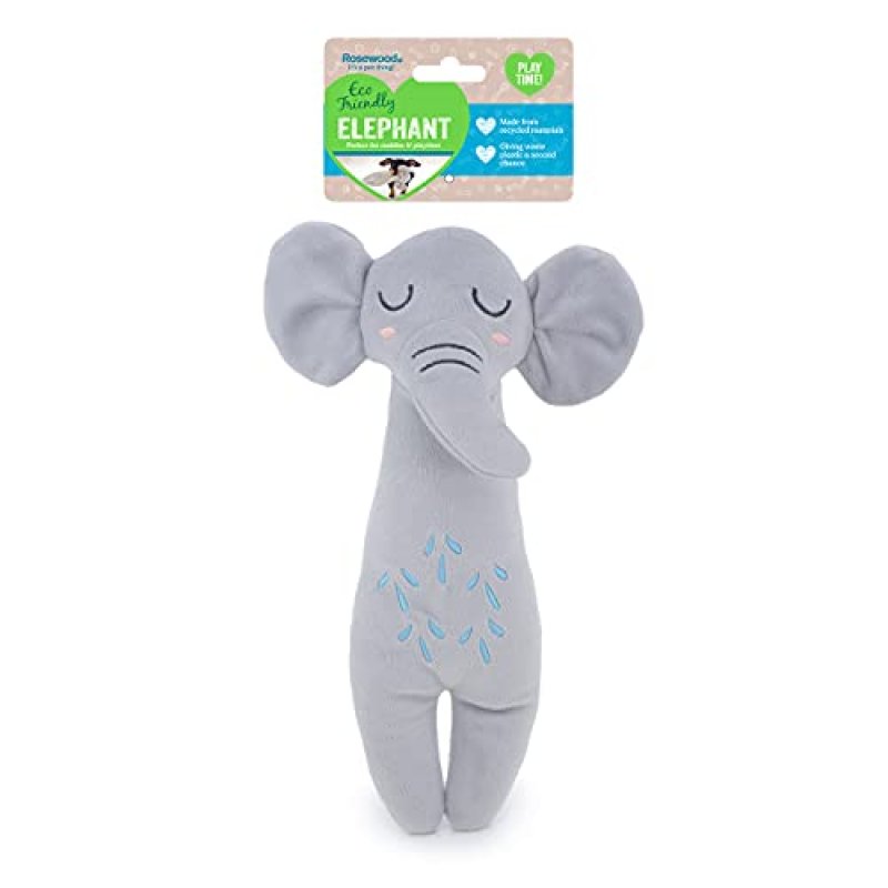 Rosewood Plush Elephant Dog Toy