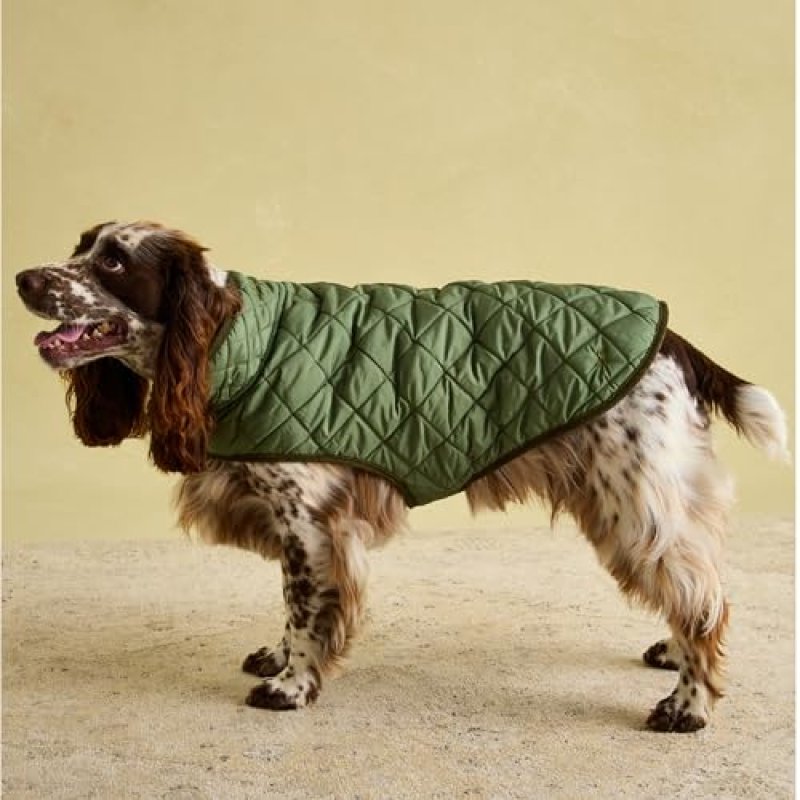 Rosewood x Joules Khaki Quilted Coat for Dogs,…