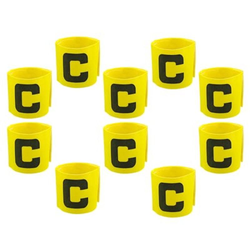 Hosifiy 10Pcs Yellow Football Captain Armband,…