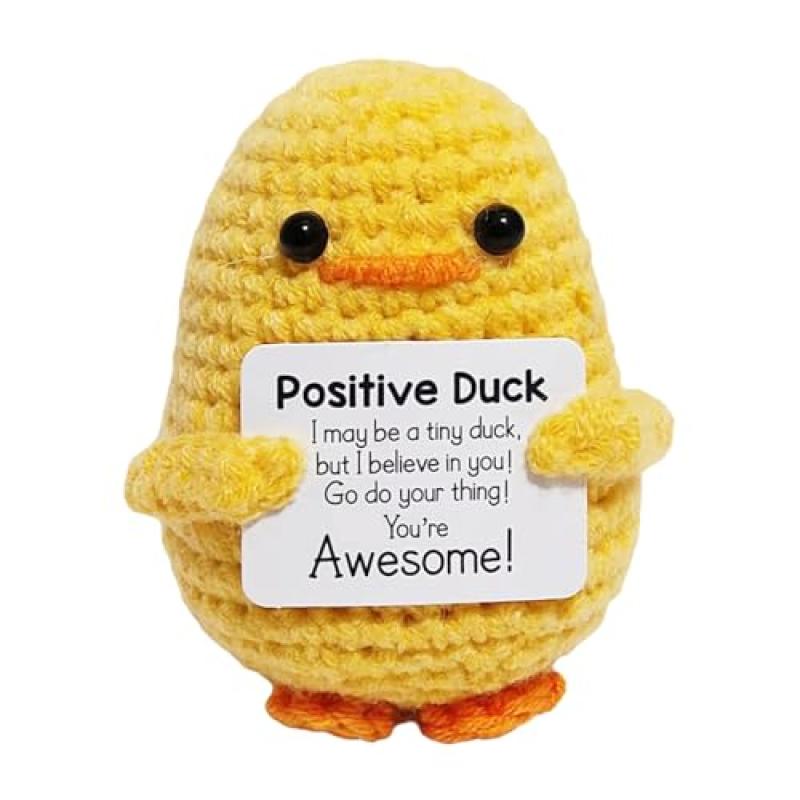Positive Duck Knitted Doll