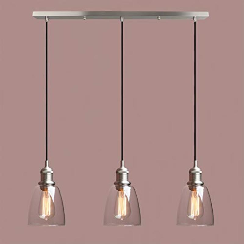 Yosoan Pendant Light Bell Glass Chandelier