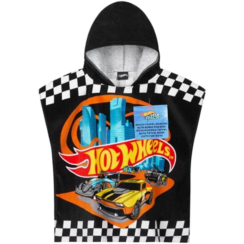 Hot Wheels Kids Hooded Towel