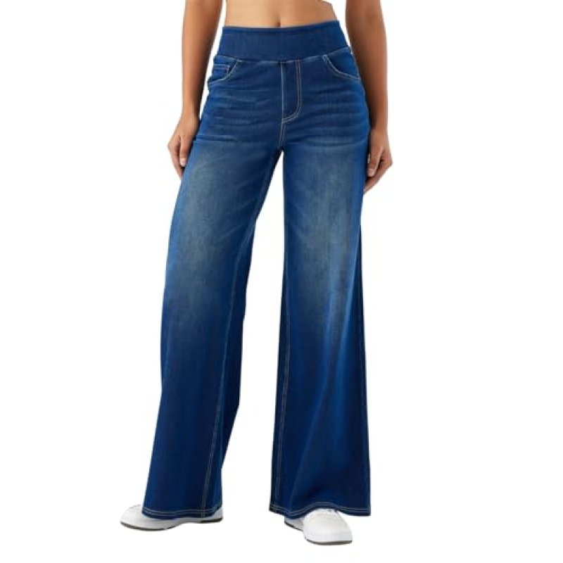 SotRong Wide Straight Leg Baggy Jeans for Women…