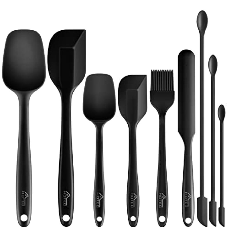 Hotec 9 Pieces Silicone Spatula Set Kitchen…