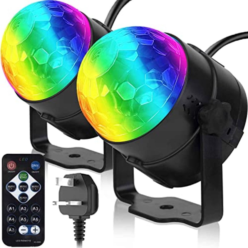 Sound Activated Party Lights with Strobe Lamp