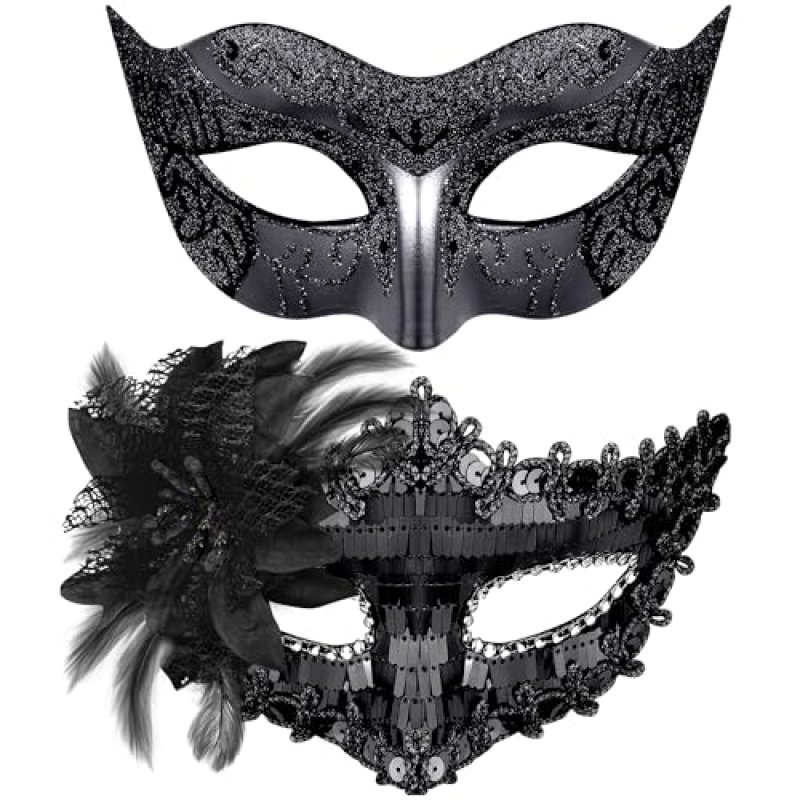 SIQUK Couples Masquerade Masks