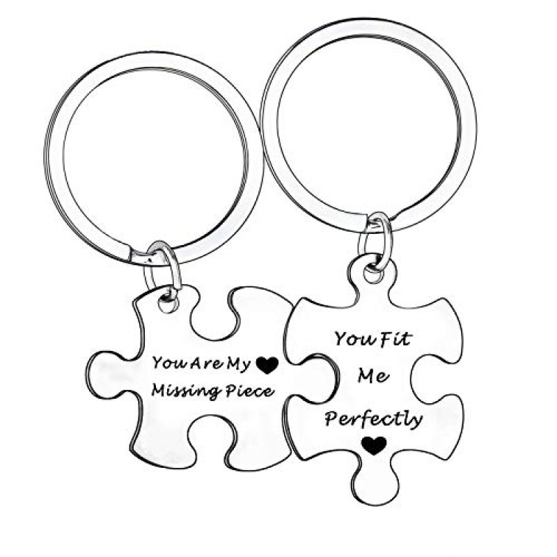 MADHAHEFU Couples' Puzzle Keyring