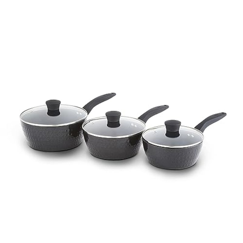 Tower Diamo 3 Piece Cookware Set, 18cm/20cm/22cm…