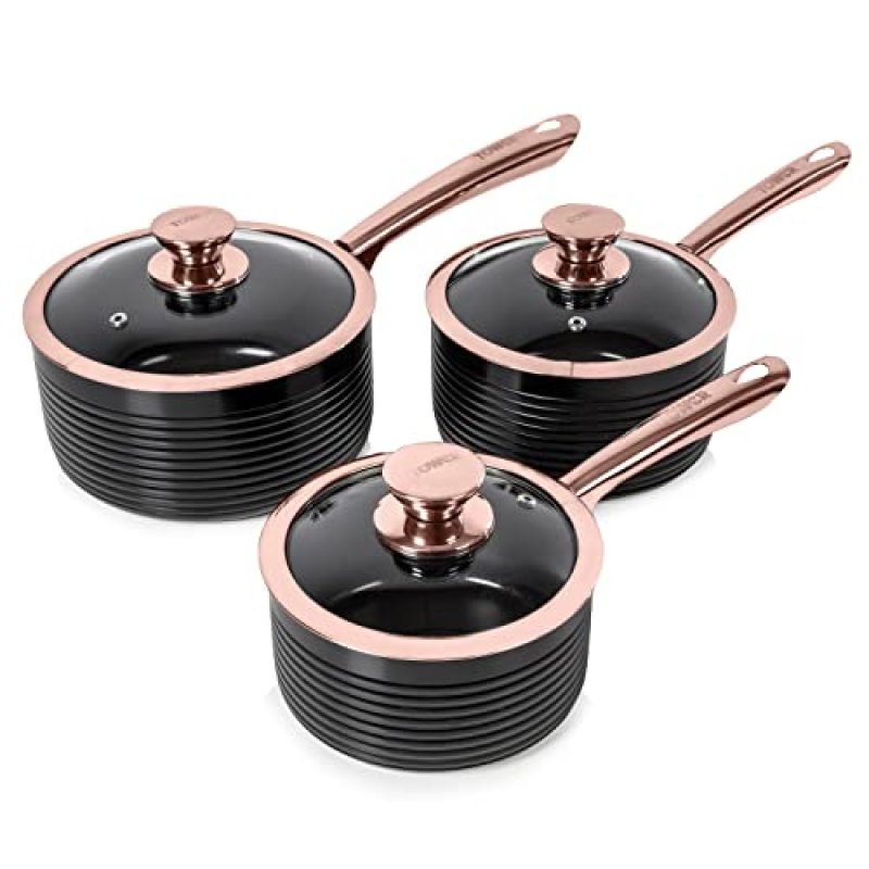 Tower Non-Stick Saucepan Set