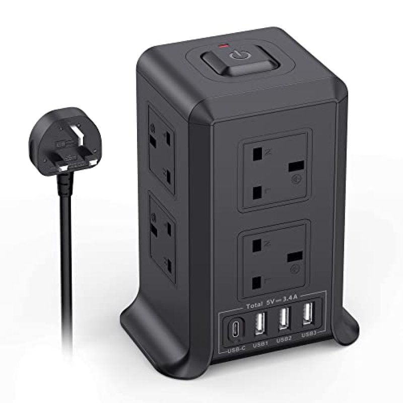Tower Extension Lead with USB Ports