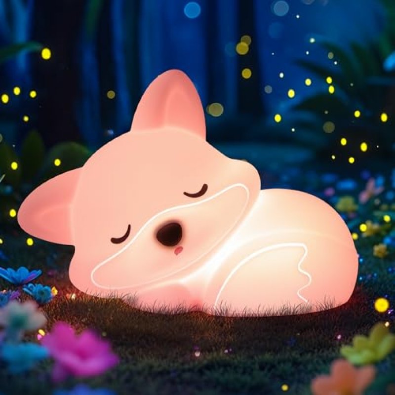 Fox Night Light with Timer and Rechargeable