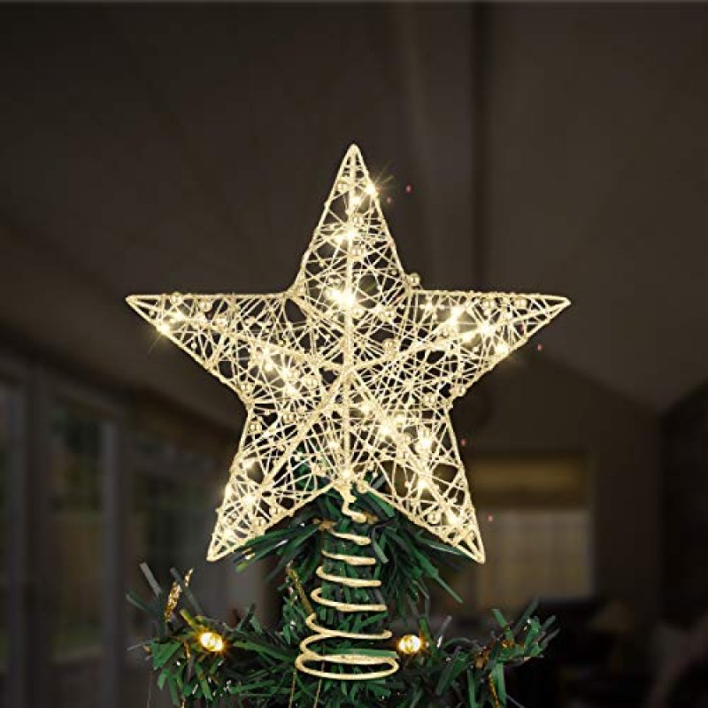Toyvian Christmas Tree Topper Star,12 Inch…