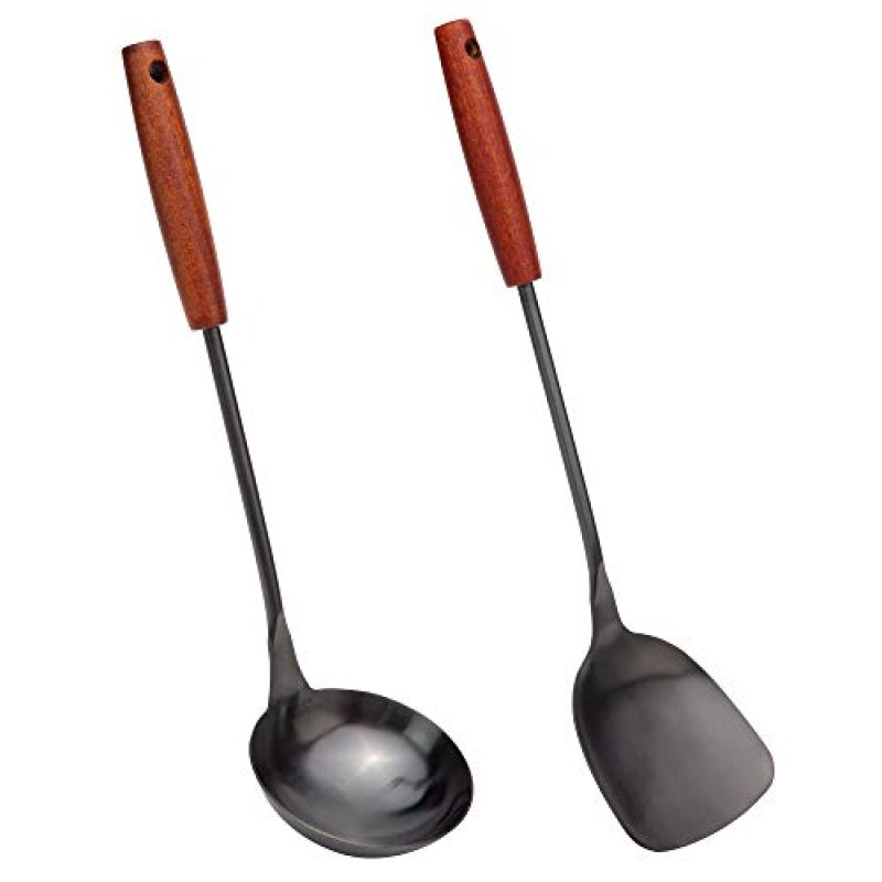 Spatula & Ladle Wok Tool Set, 14.2-15 inches Wok…