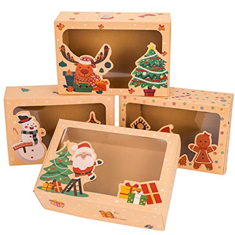 Qpout Christmas Cookie Boxes