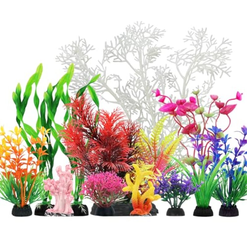 QUOZUO Aquarium Decorations Plants with Resin…