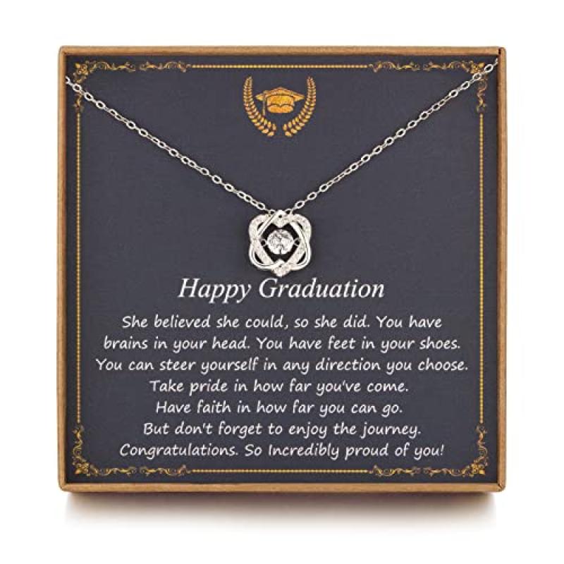 TISSGIRL Graduation Silver Necklace