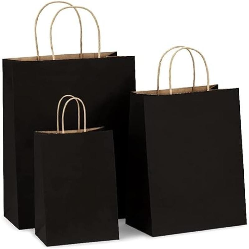 HRUISE Kraft Paper Gift Bags Set