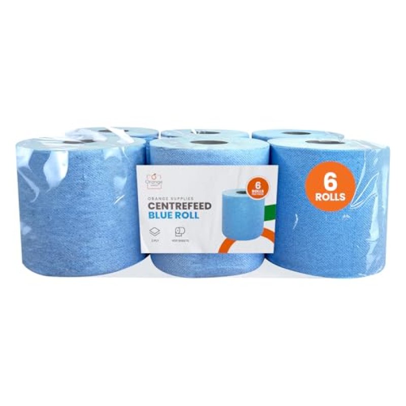 Orange Supplies Eco Blue Paper Towels